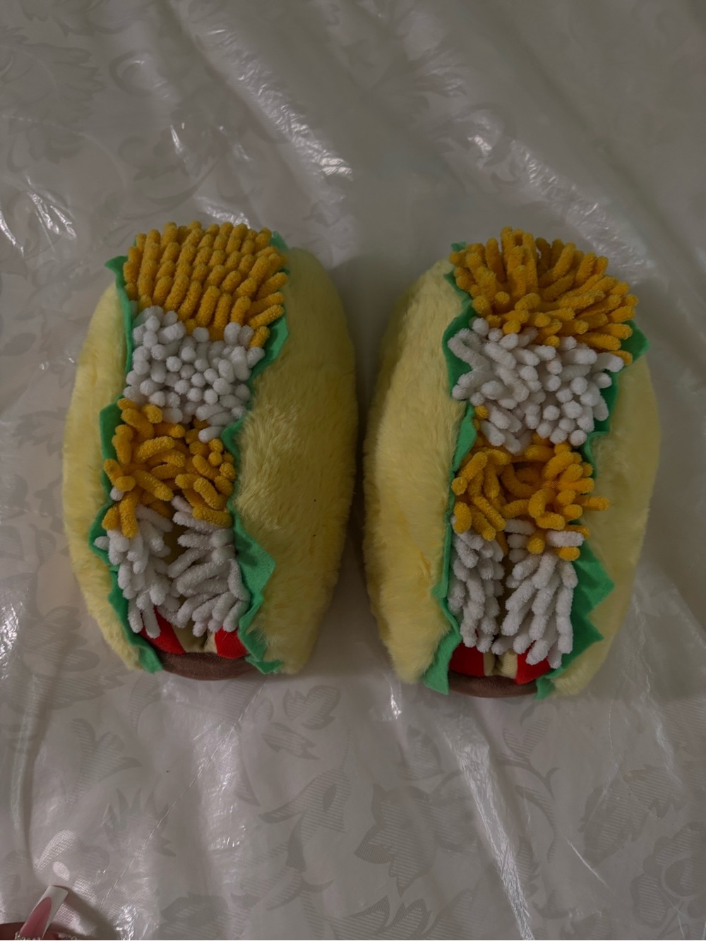 Slippers Hot Dog Slipper Set in Yellow and Green